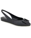Kenneth Cole Reaction Womens's Linton Buckle Wedge Flats In Black