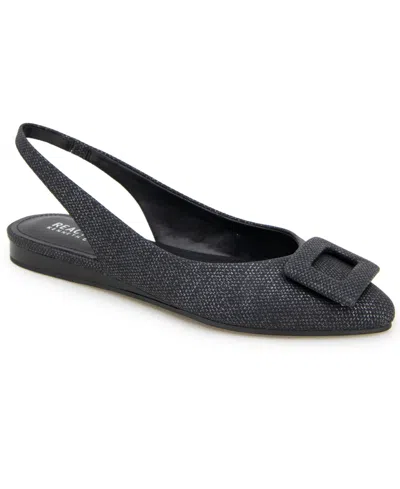 Kenneth Cole Reaction Womens's Linton Buckle Wedge Flats In Black