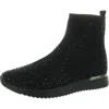 Kenneth Cole Reaction Cameron Jewel High Top Womens High Top Slip On Casual And Fashion Sneakers In Black