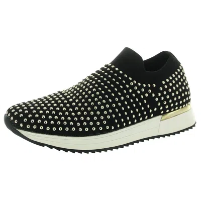 KENNETH COLE REACTION WOMENS RHINESTONE MAN MADE SLIP-ON SNEAKERS