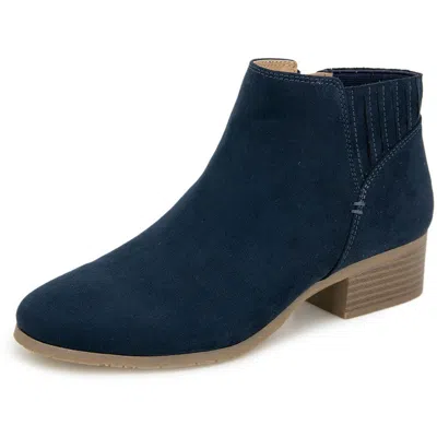 Kenneth Cole Reaction Womens Zipper Manmade Booties In Navy