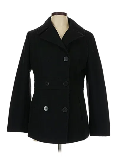 Pre-owned Kenneth Cole Reaction Wool Coat In Black