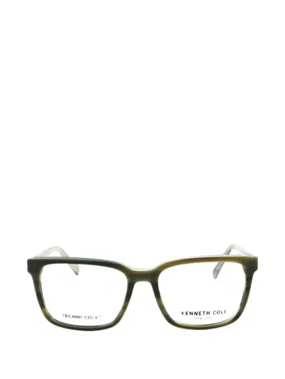 Kenneth Cole Rectangle-frame Glasses In Green