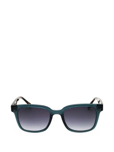 Kenneth Cole Rectangle-frame Sunglasses In Green