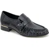 Kenneth Cole Reece Crinkle Patent Penny Loafer In Black