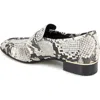 Kenneth Cole Reece Embossed Snake Penny Loafer In Animal Print