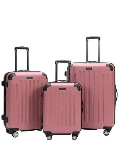 Kenneth Cole Renegade 3pc Luggage Set In Pink