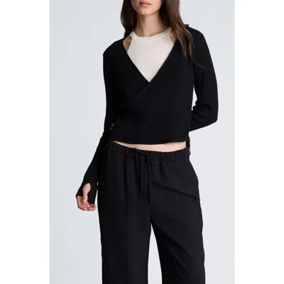 Kenneth Cole Rib Halter Sweater Set In Black