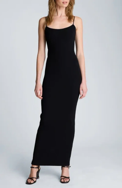Kenneth Cole Ribbed Cami Sweater Dress In Black