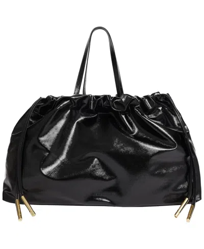 Kenneth Cole Riverside Leather Extra-large Oversized Tote Handbag In Black
