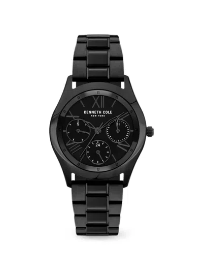 Kenneth Cole 로마 숫자 서브 다이얼 34mm 시계 In Black