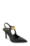 Kenneth Cole Romi Ankle Strap Pointed Toe Pump In Black