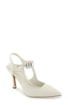 Kenneth Cole Romi Ankle Strap Pointed Toe Pump In White