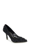 Kenneth Cole Romi Floral Mesh Pointed Toe Pump In Black