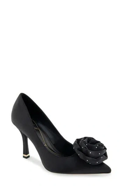 Kenneth Cole Romi Rosette Pointed Toe Pump In Black