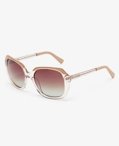 Kenneth Cole Round Acetate Sunglasses In Pink