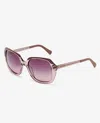 Kenneth Cole Round Acetate Sunglasses In Violet