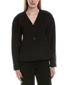 Kenneth Cole Rounded Shoulder Jacket In Black