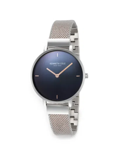 Kenneth Cole 라운드 페이스 34mm 시계 In Blue