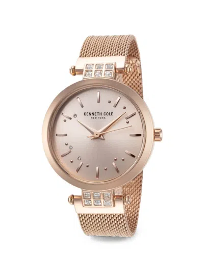 Kenneth Cole 라운드 페이스 34mm 시계 In Transparent
