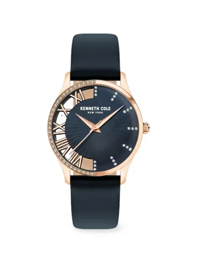 Kenneth Cole 라운드 페이스 36mm 시계 In Blue