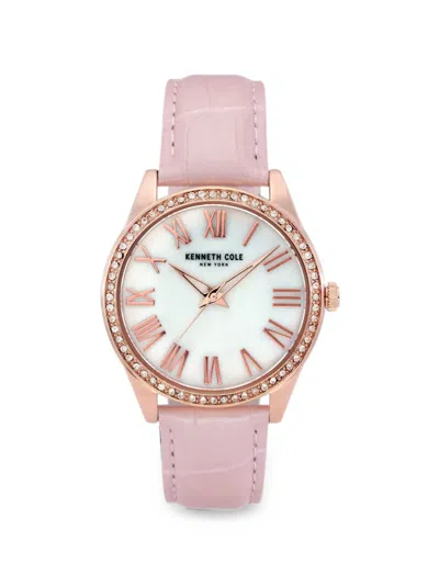 Kenneth Cole 라운드 페이스 39.5mm 시계 In Pink