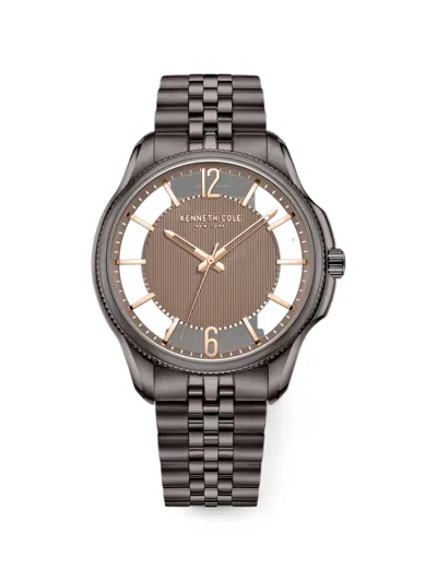 Kenneth Cole 라운드 페이스 42mm 시계 In Brown