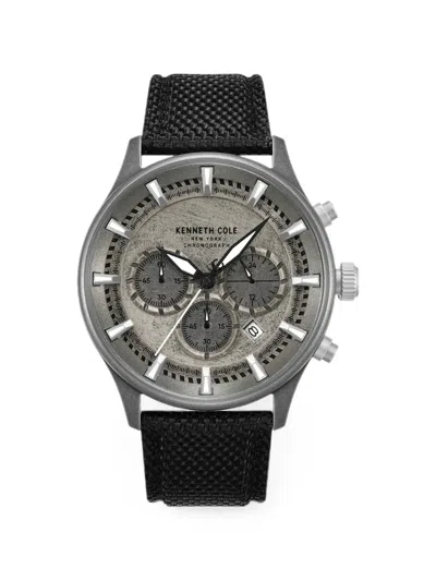Kenneth Cole Round-face 43.5mm Watch In Black