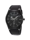 Kenneth Cole 라운드 페이스 44mm 시계 In Black
