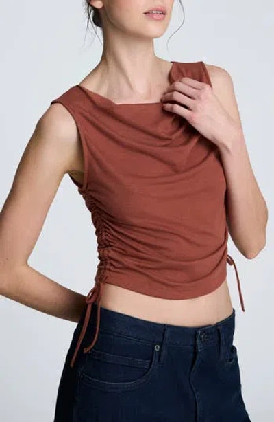 KENNETH COLE KENNETH COLE RUCHED JERSEY CROP TANK