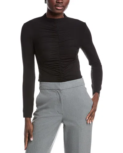 Kenneth Cole Ruched Knit Top In Black