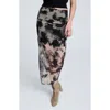 Kenneth Cole Side Rouched Midi Skirt In Multi
