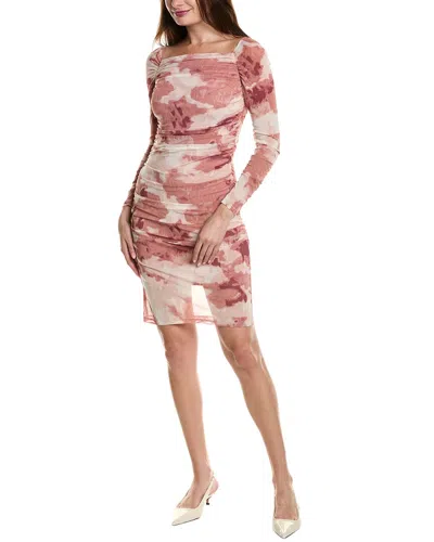 Kenneth Cole Ruched Mesh Sheath Dress