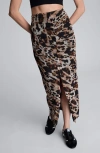 Kenneth Cole Animal Printed Pull On Mesh Skirt In Multi