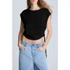 Kenneth Cole Ruched Muscle Tee In Black