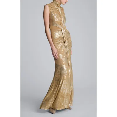 KENNETH COLE KENNETH COLE RUCHED TURTLENECK MAXI DRESS