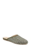 Kenneth Cole Saddie Studded Rhinestone Mule In Olive