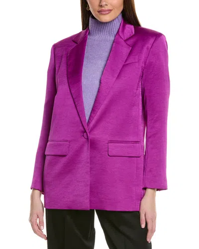 Kenneth Cole Satin Jacket In Purple
