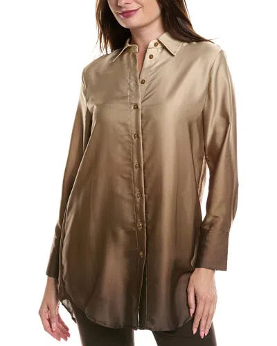 Kenneth Cole Satin Tunic Shirt