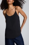 Kenneth Cole Scoop Neck Satin Camisole In Blue