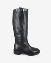 Kenneth Cole Scorpio Leather Stud Boot In Black