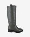 Kenneth Cole Scorpio Leather Stud Boot In Green