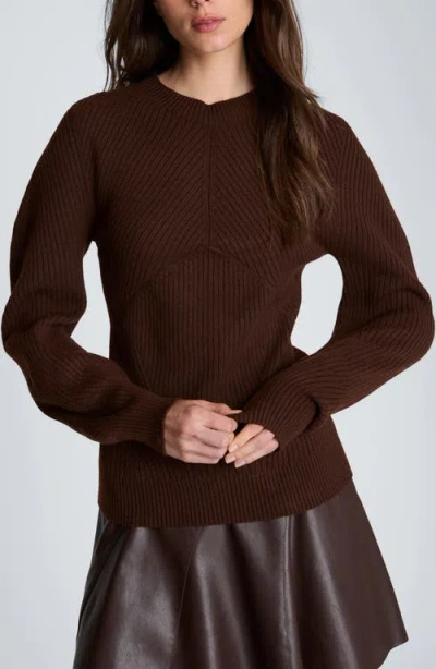 Kenneth Cole Seamless Mock Neck Sweater In Brown