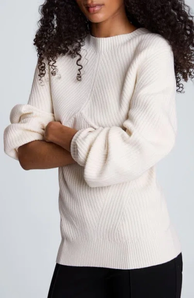 Kenneth Cole Seamless Mock Neck Sweater In White