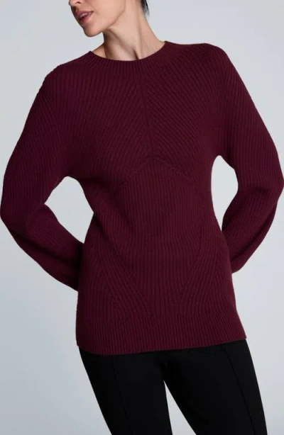 Kenneth Cole Seamless Mock Neck Sweater In Burgundy