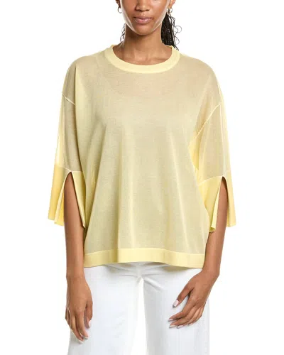 Kenneth Cole Semi Sheer Crewneck Top In Animal Print