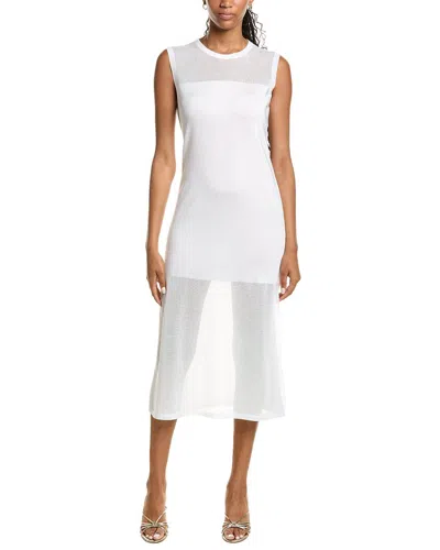 Kenneth Cole Semi Sheer Dress In White