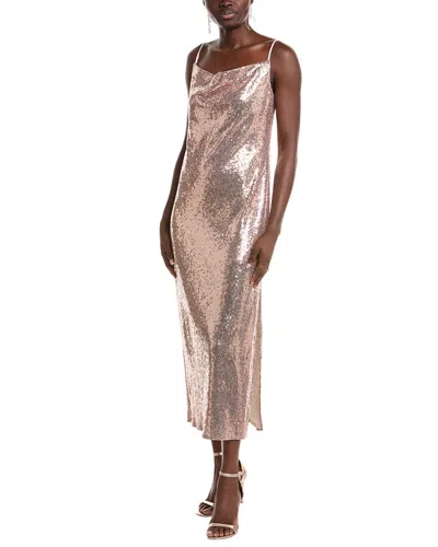 Kenneth Cole Sequin Cowl Neck Maxi Slip Dress In Multicolor