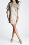 Kenneth Cole Sequin Shift Dress In Light Bronze