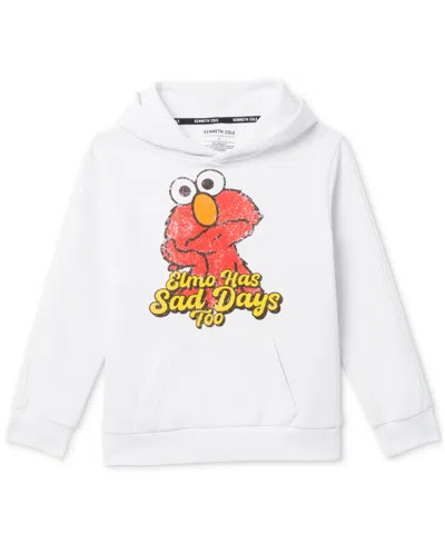 Kenneth Cole Sesame Street Kids Slim Fit Elmo Hoodie In White